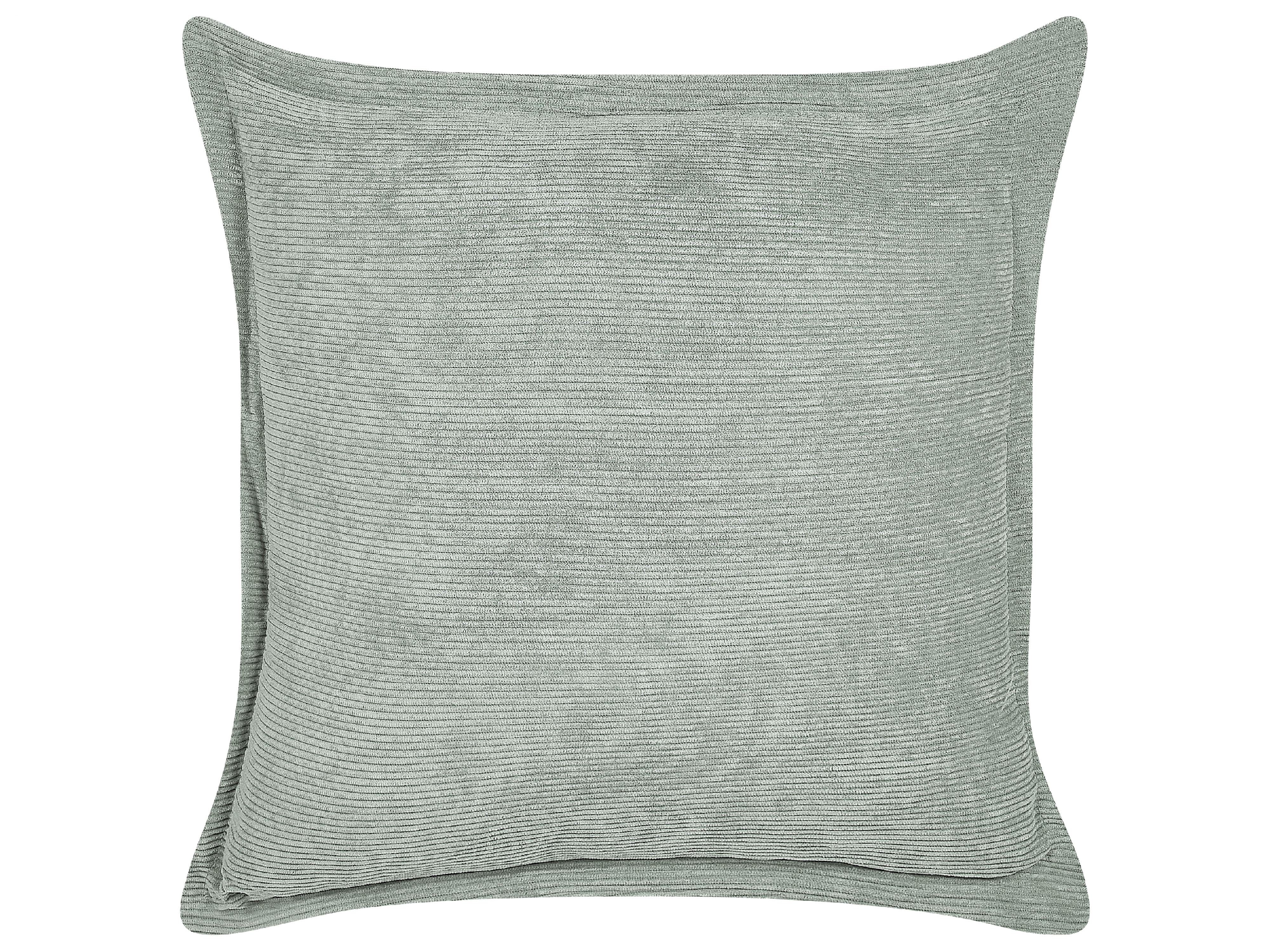 Set van 2 sierkussens ZINNIA Corduroy 43 x 43 cm Lichtgroen effen