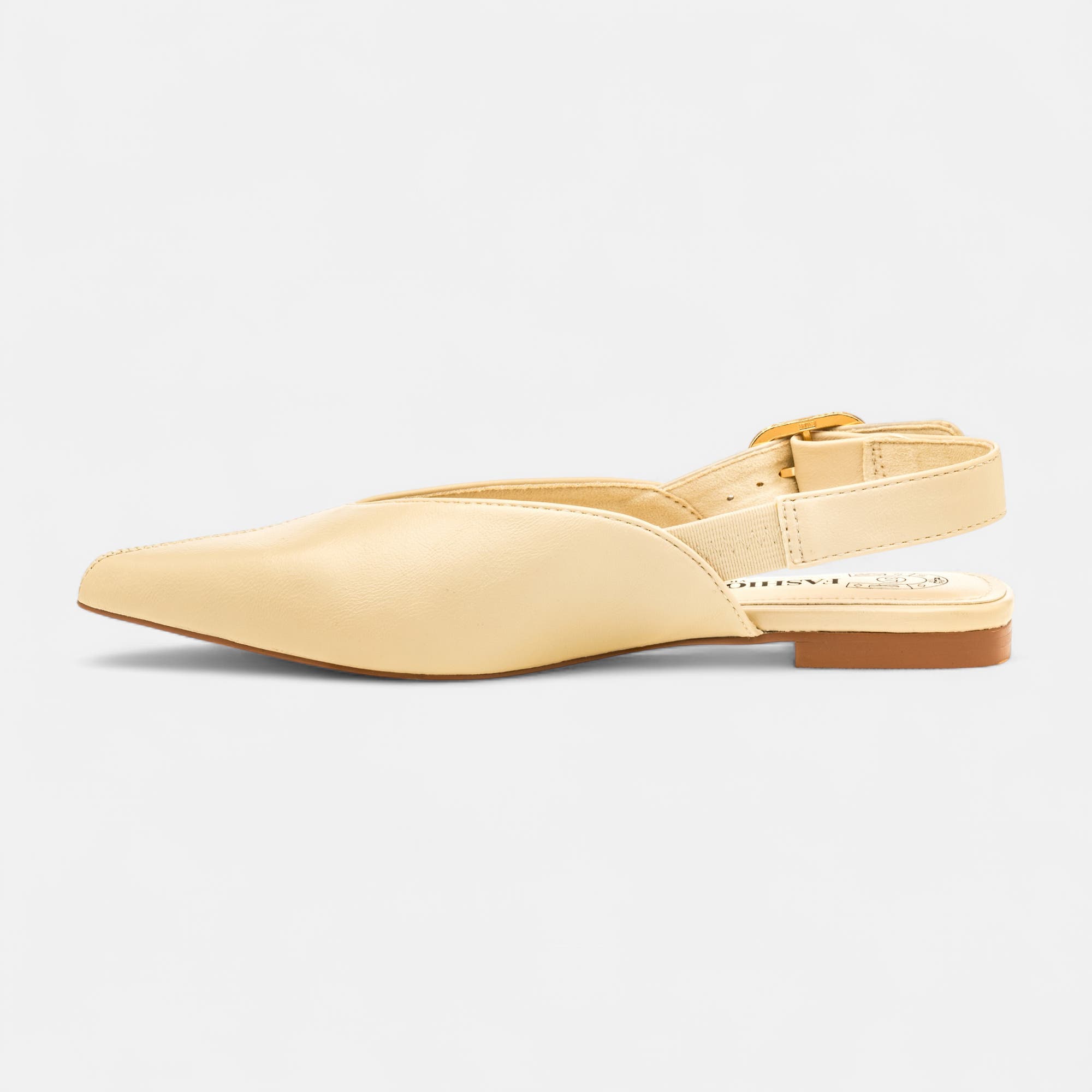 Escarpins avec bride arrière Femme beige