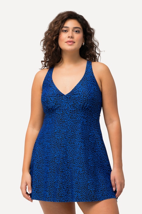 Badekleid, Leomuster, Softcups, Wickeloptik
