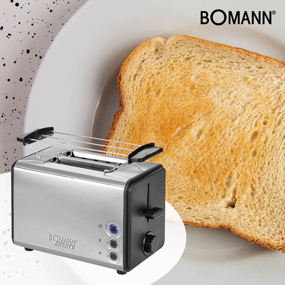 BOMANN Toaster TA 1371 CB Edelstahl Estate 850 Watt