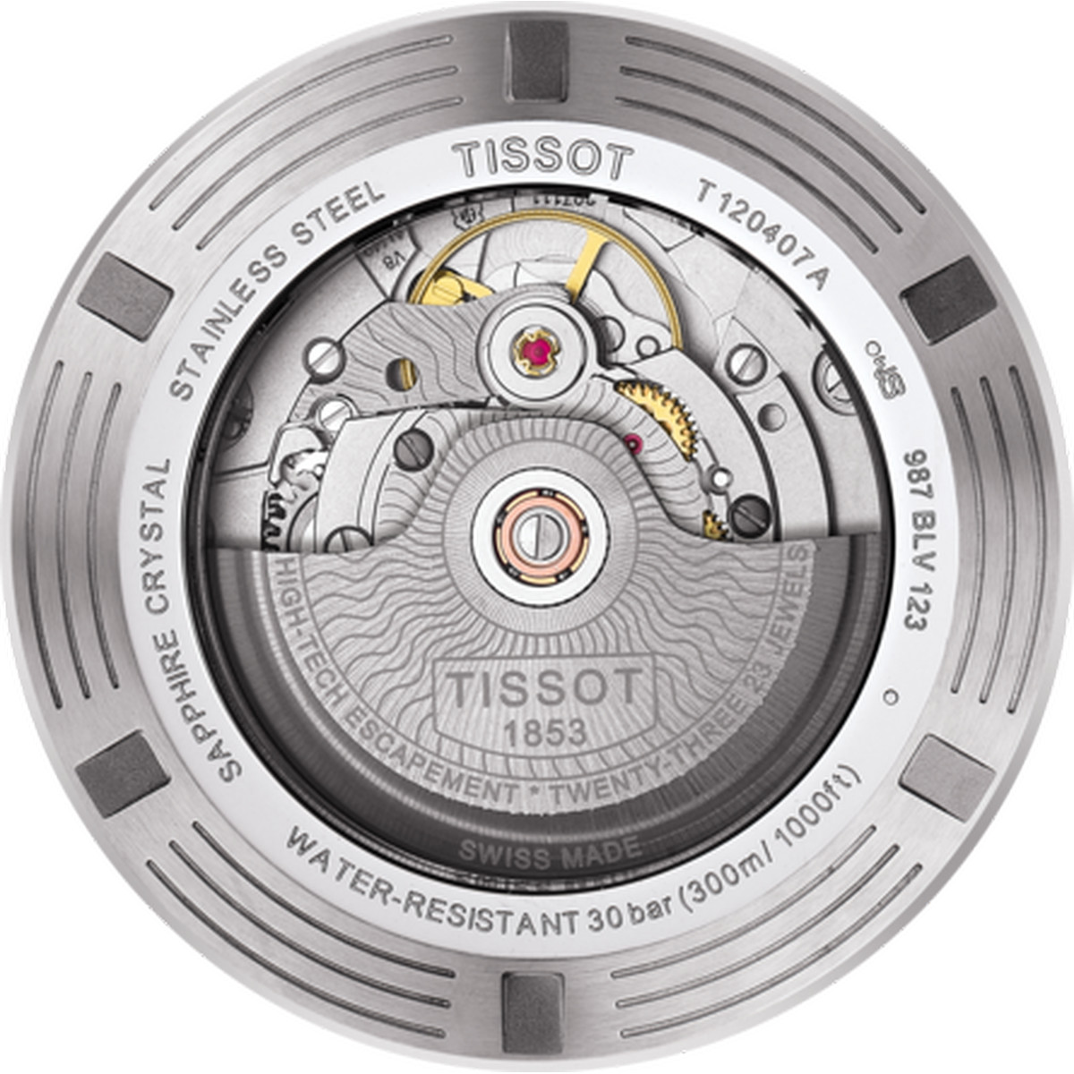 Montre Tissot homme automatique acier caoutchouc