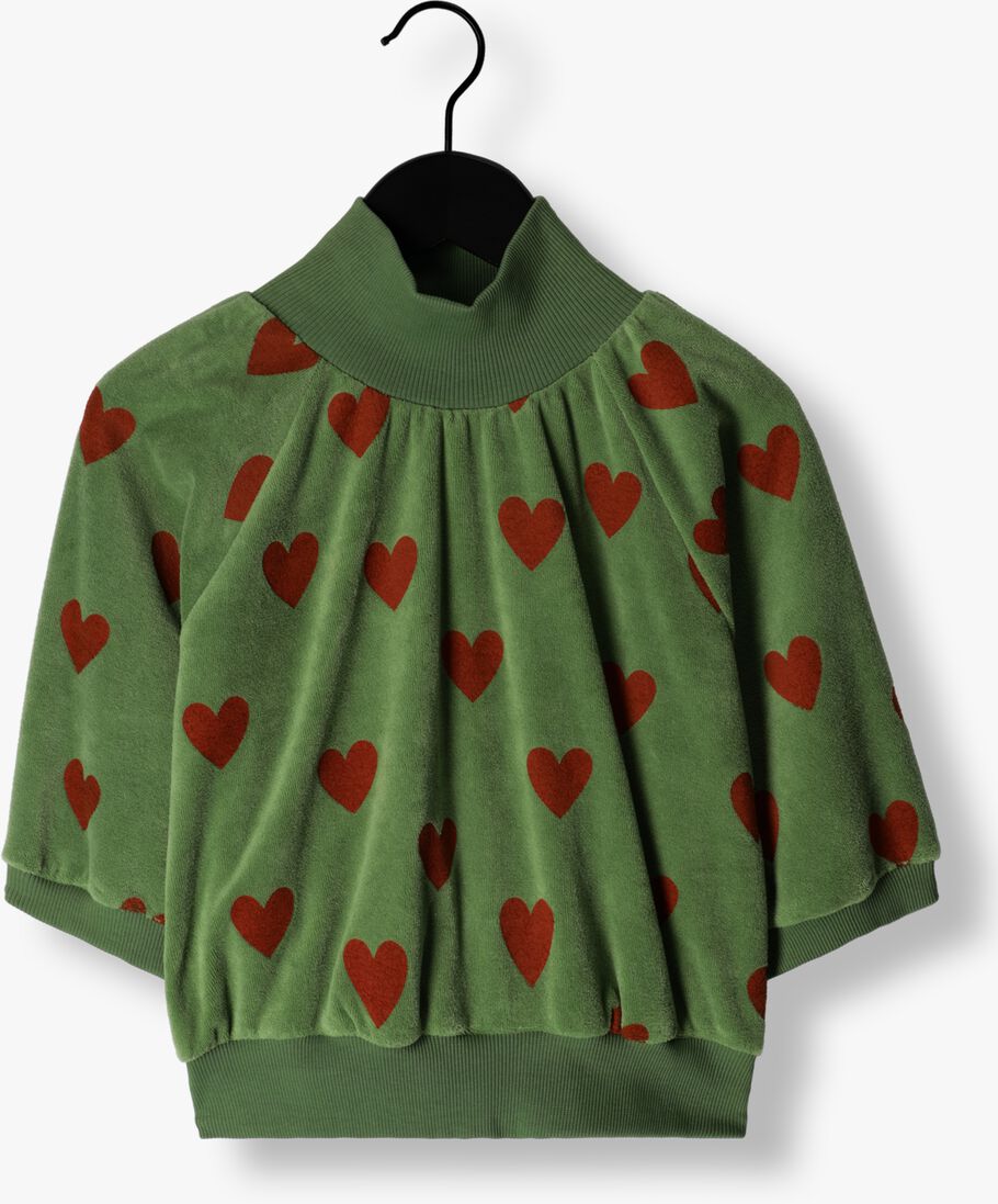 CARLIJNQ groene carlijnq sweater hearts - girls sweater turtleneck