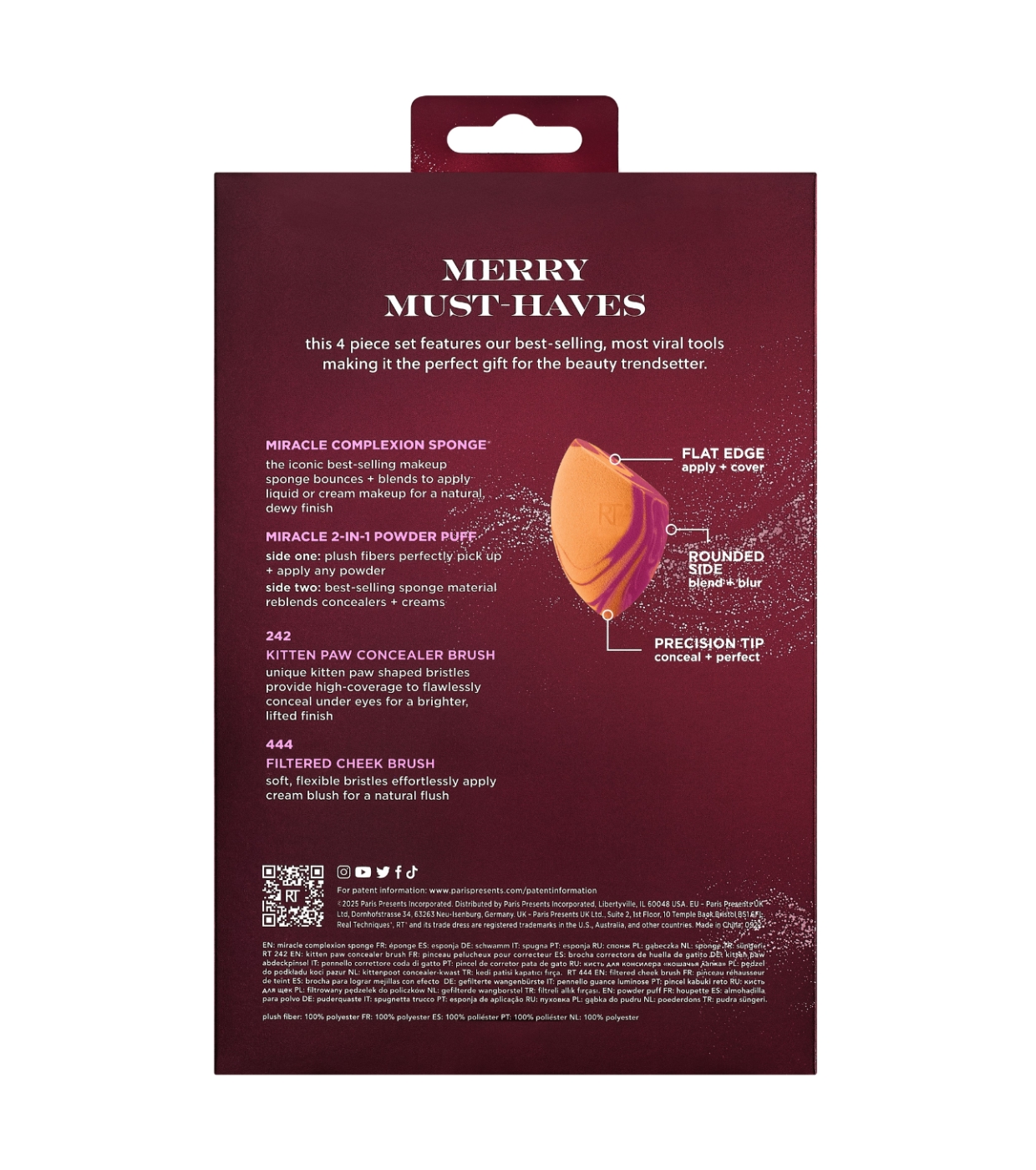 Real Techniques - *Holidays 25* - Conjunto de pincéis Merry Must-haves Set