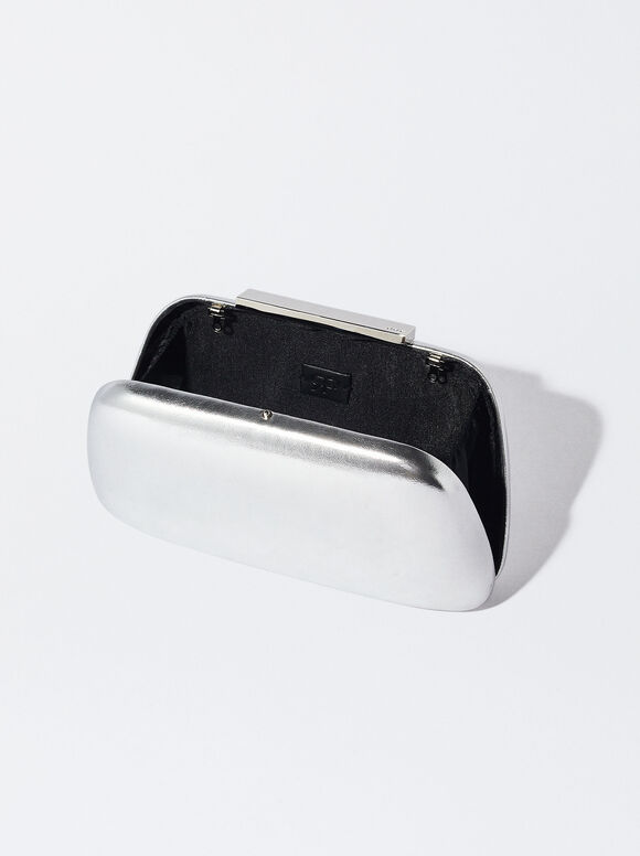 Clutch de festa metalizada - banhada a prata