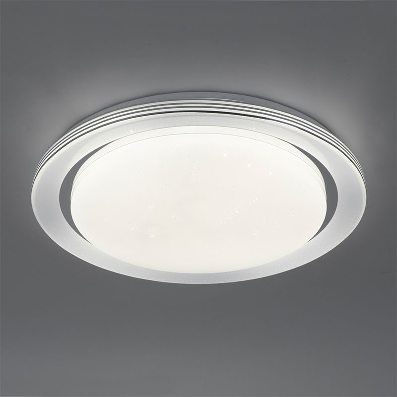 Smart plafondlamp wit 48 cm incl. LED en dimmer RGB - Jochem