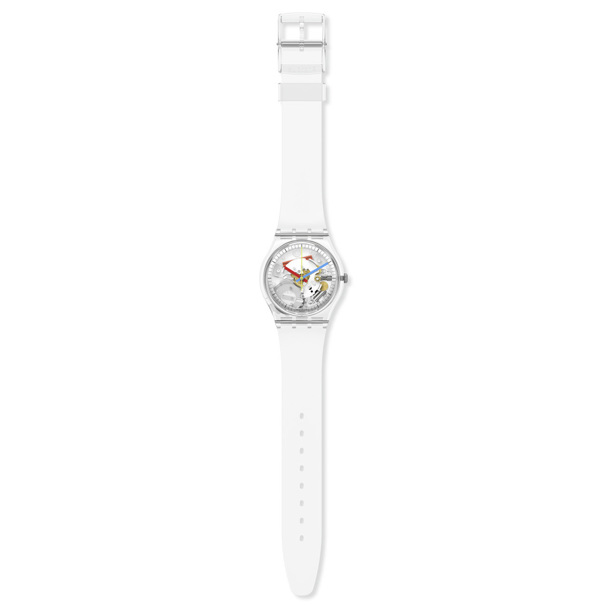 Montre SWATCH Gent biosourced Cleraly gent homme bracelet plastique transparent