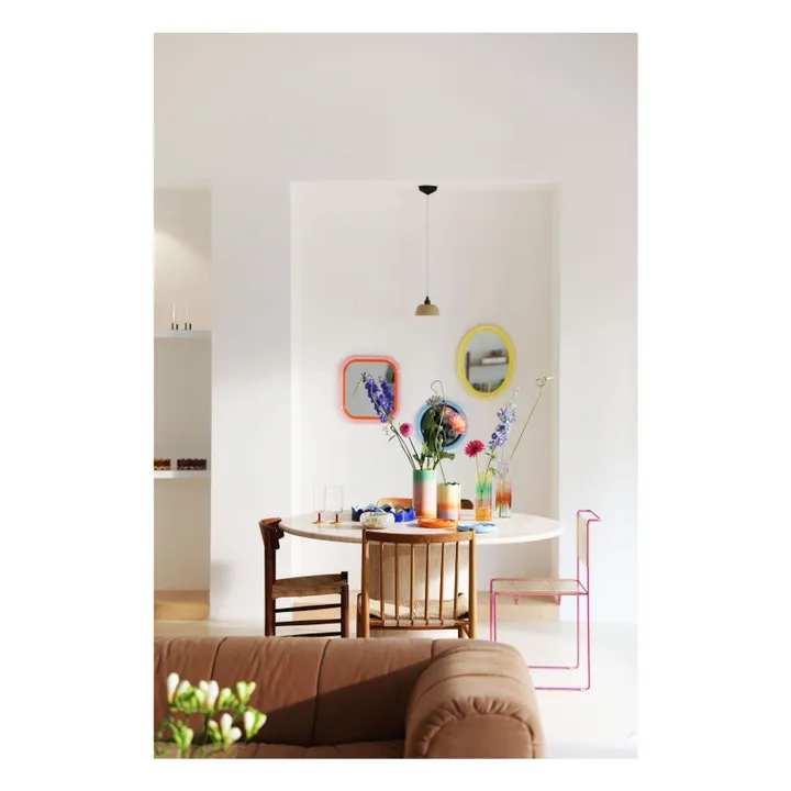 &Klevering Miroir Sleek | Bleu