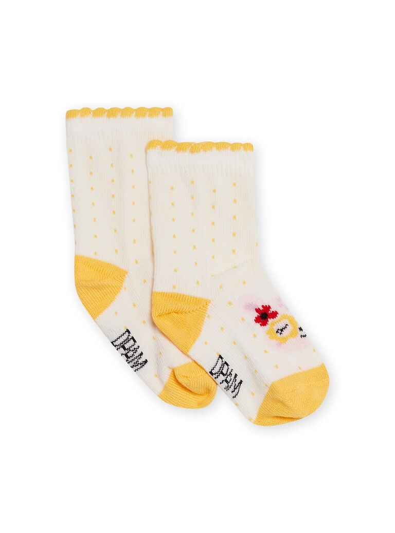 Chaussettes motifs têtes d'animal bébé fille