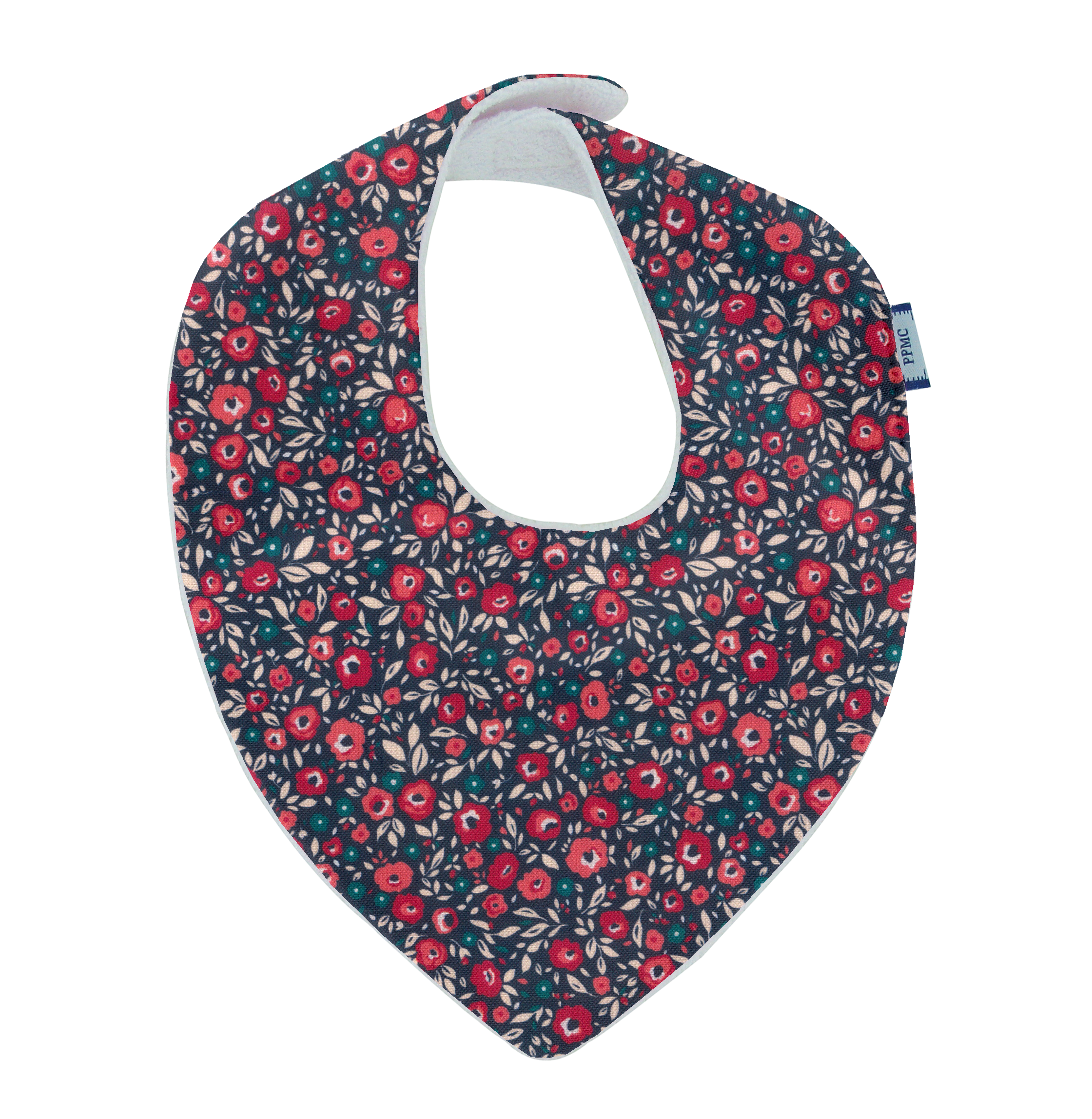 Bavoir Bandana Camelias Rubis