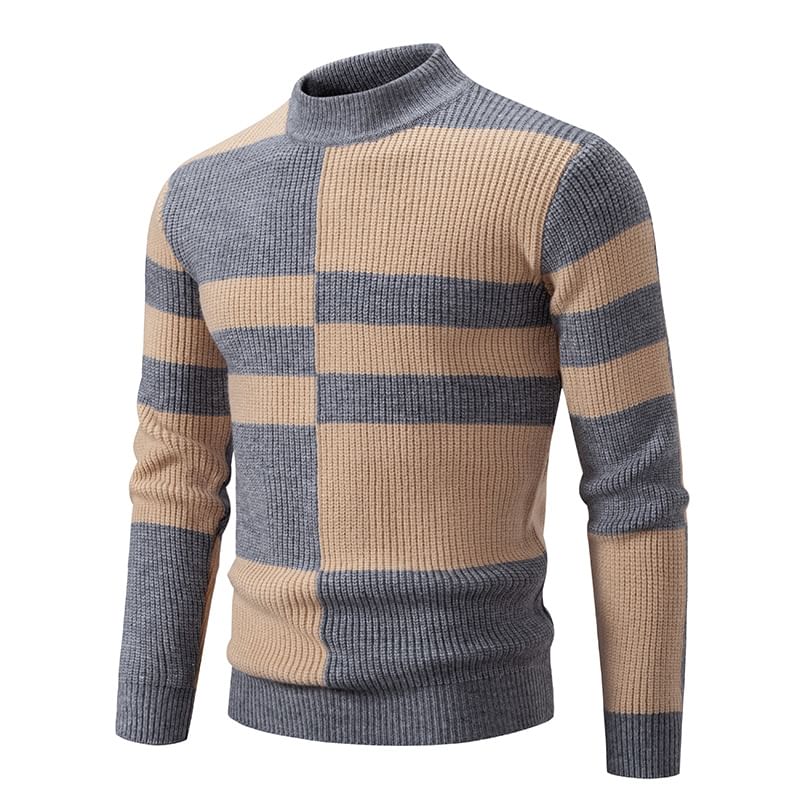 Sparrow Farm - Mock Neck Two Tone Trui