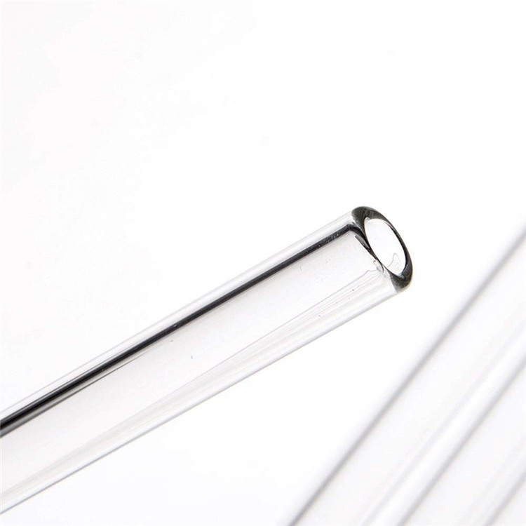 (11-tlg. Set) 20cm Glas Strohhalme Gebogen Wiederverwendbare Trinkhalme inkl. Reinigungsbürsten - Gelb