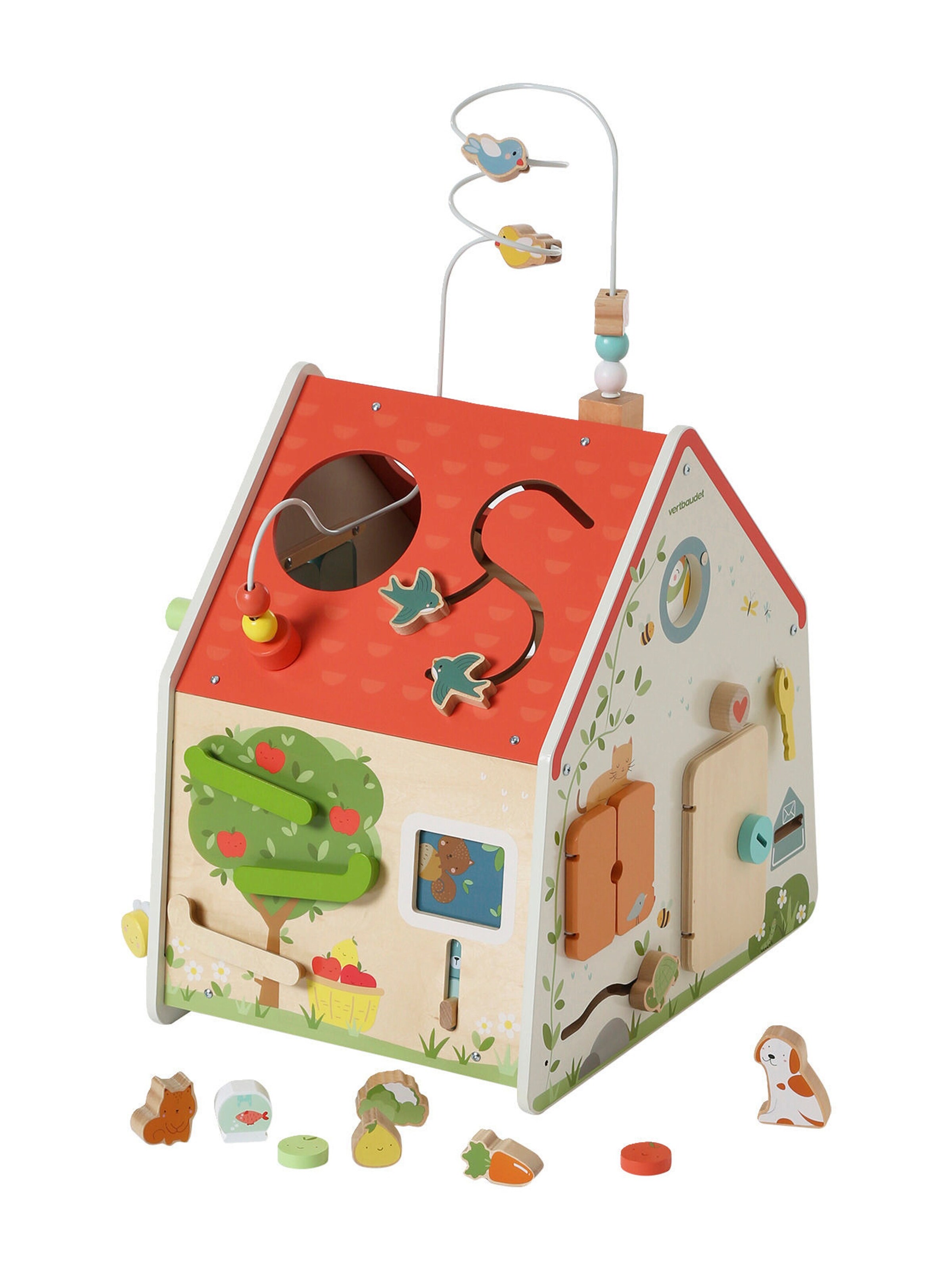 Vertbaudet Baby Activity-Haus, Holz FSC® natur