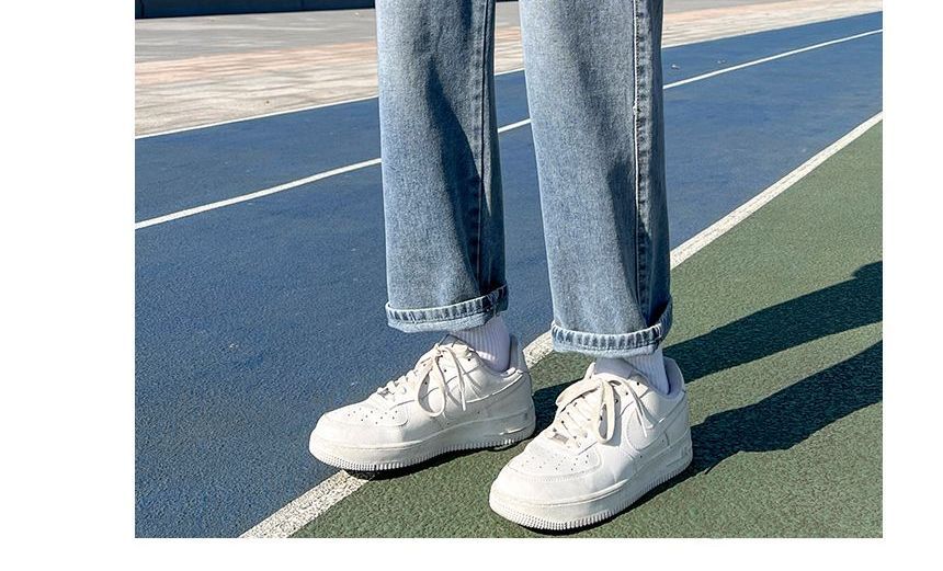 Sherina - Cropped rechte jeans met middelhoge taille