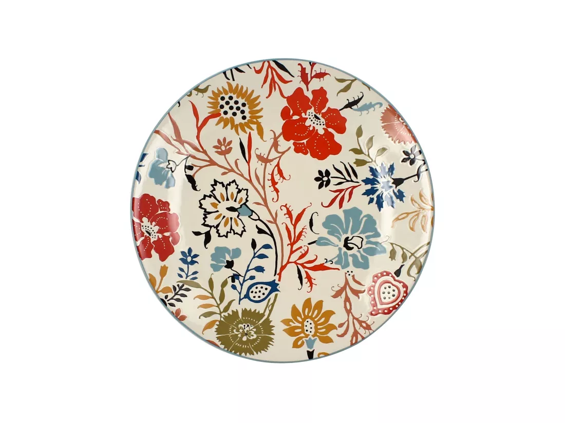 Novastyl - Lot 6 Assiettes Plates Jaipur 27cm En Gres