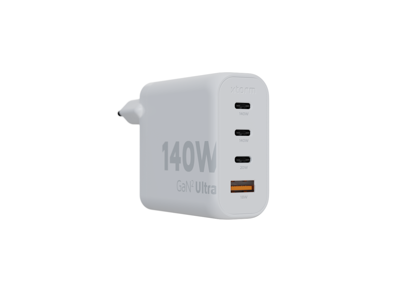Xtorm - 140W GaN2 Ultra hjemmeoplader 3xUSB-C/USB-A Hvid