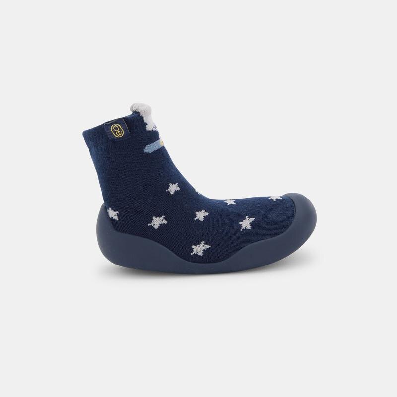 Chausson chaussette à étoiles bleues bébé garçon Bleu