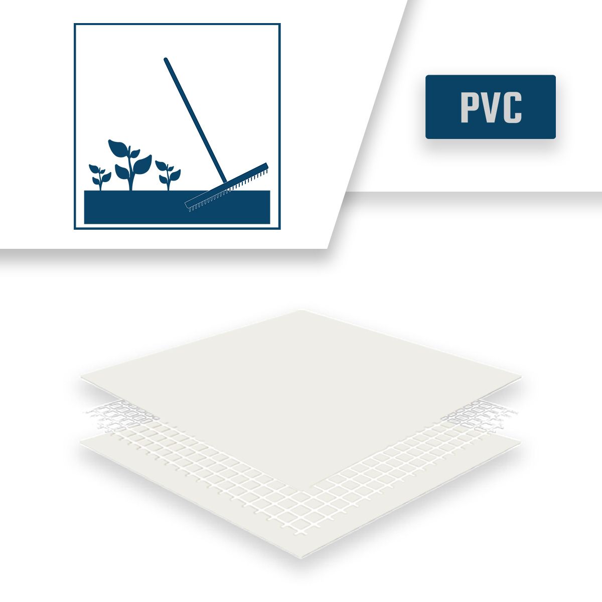 Bâche jardin 2x8 m blanc crème - tecplast 506jd - bâche pvc étanche anti-uv