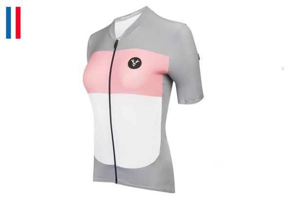 Maillot Manches Courtes Femme LeBram Eze Gris Rose