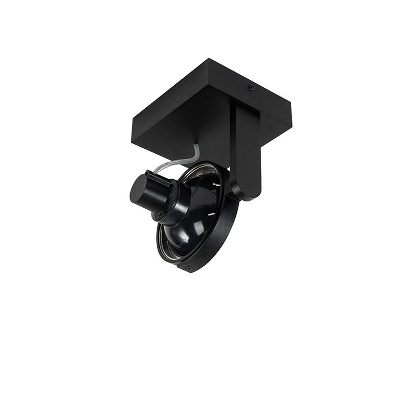 Moderne plafondspot zwart draai- en kantelbaar GU10 111mm - Master