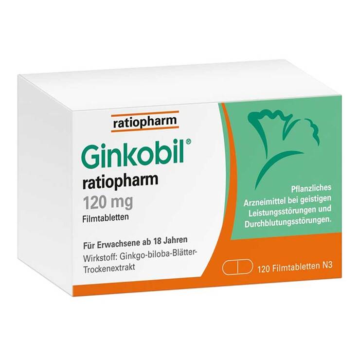 Ginkobil ratiopharm 120mg mit Ginkgo biloba, 120 St