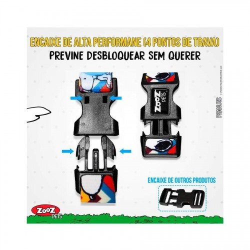 Coleira para cães Zooz azul Snoopy