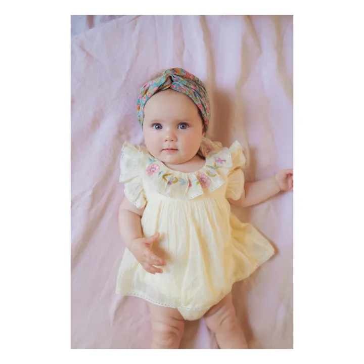 Louise Misha Robe Anusha Brodée | Vanille
