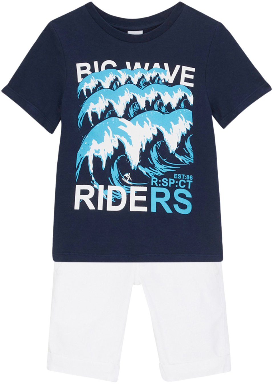 T-shirt et short extensible garçon (Ens. 2 pces.)