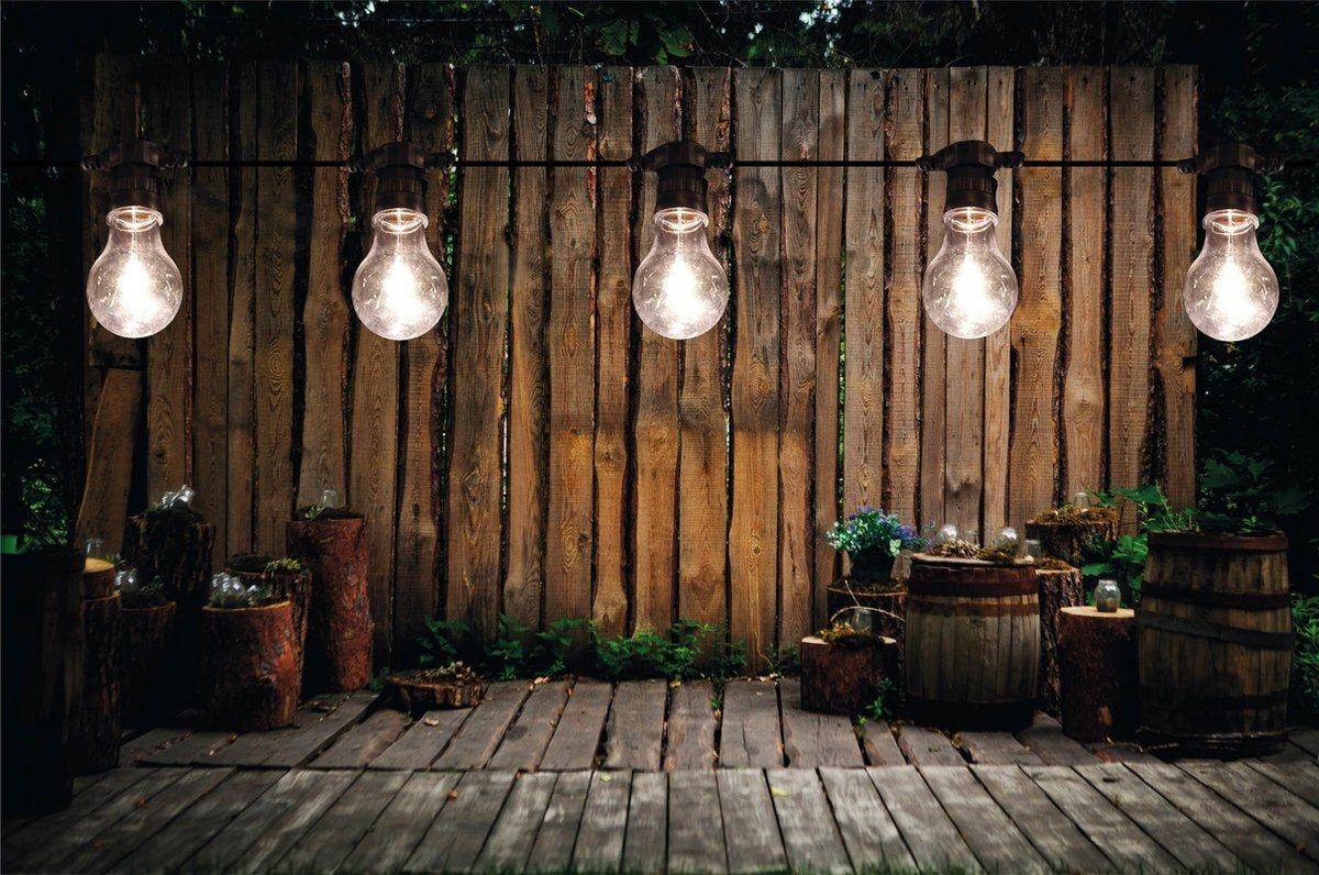 Verlichtingssnoer 10m met 20 LED lampjes goud licht