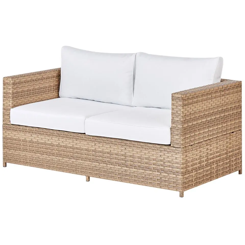 AVOLA - Loungeset voor 4 - Wit - PE rotan