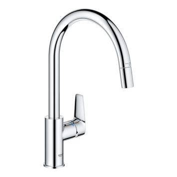Grohe Keukenmengkraan Start Edge Hoge Uitloop Uittrekbare Mousseur Chroom