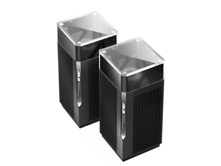 ASUS ZenWiFi Pro ET12 - 2-Pack - Wi-Fi-system (2 routere) - op til 6000 sq.ft - mesh - GigE, 2.5 GigE - Wi-Fi 6E - Multi-Band