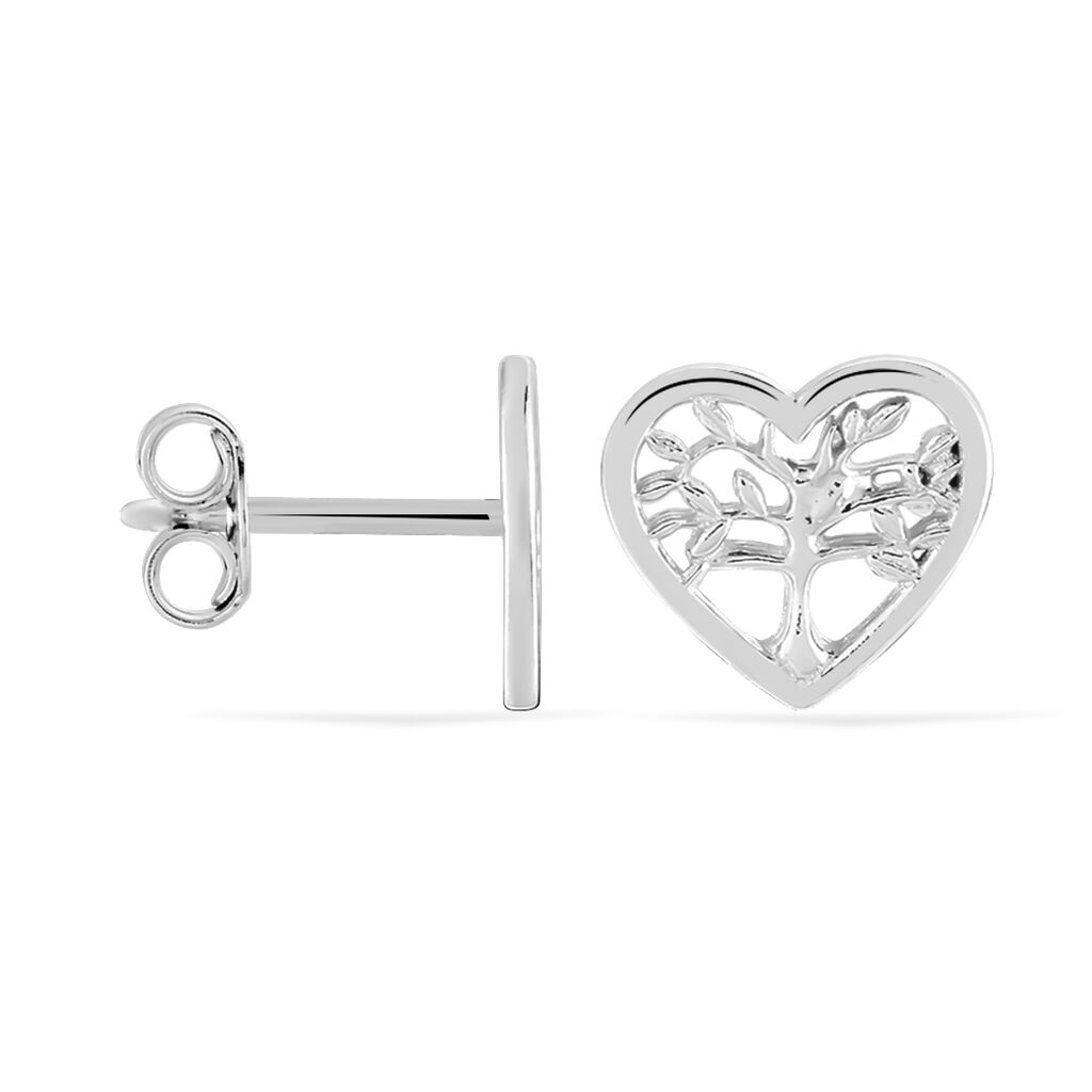 Boucles D'oreilles Pendantes Elwenn Argent Blanc
