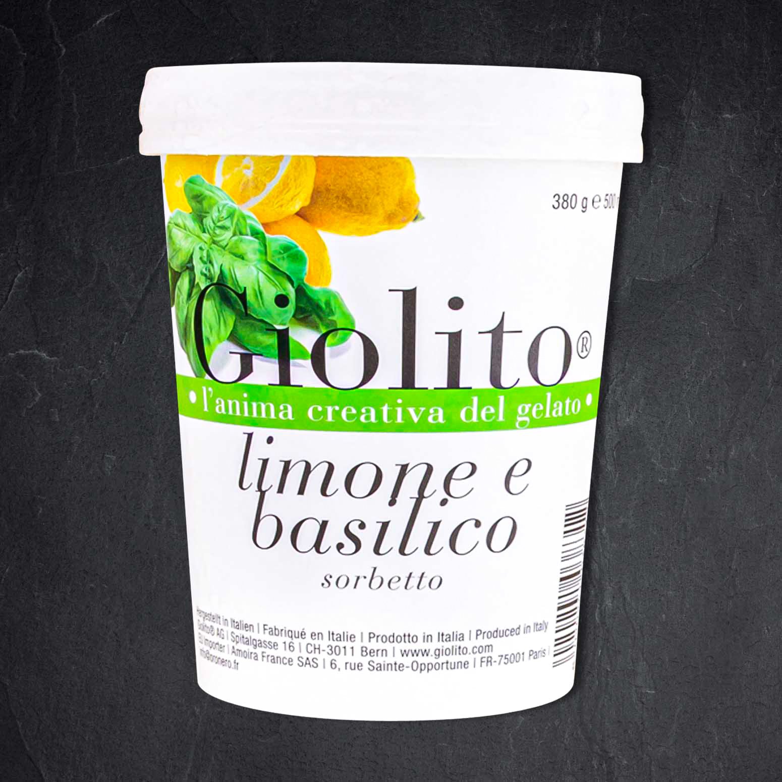 Zitronen Basilikumsorbet | GIOLITO