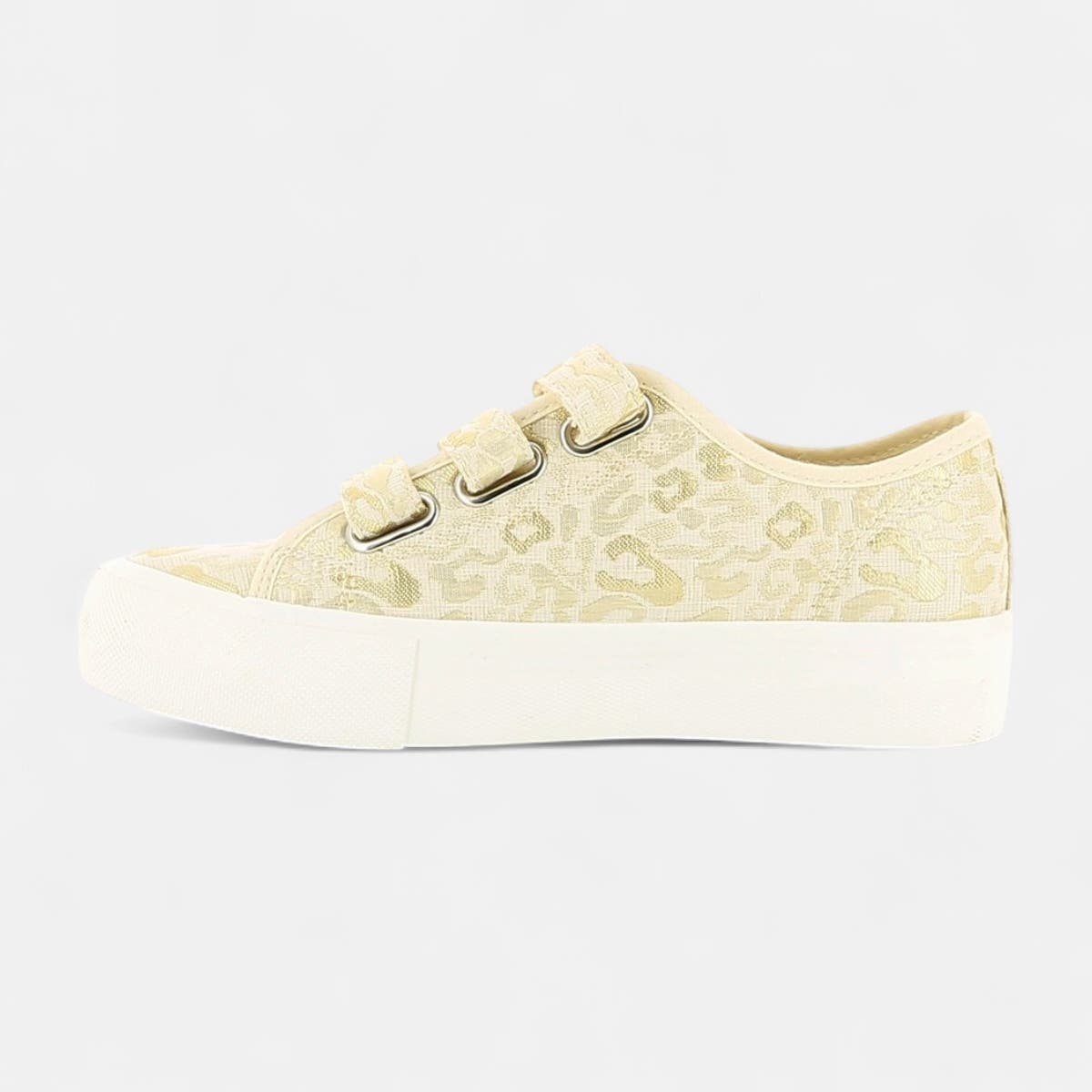 Baskets en toile Femme or