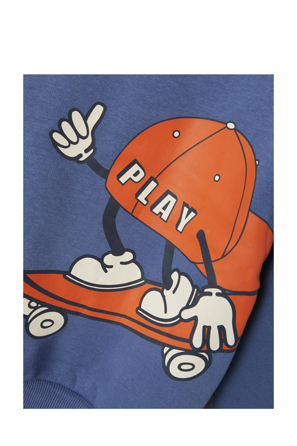 NAME IT sweater NMMOTTO met backprint blauw