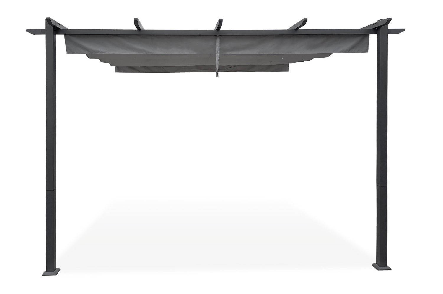 Pergola MIRA 400L300 Lichtgrijs Wandmontage