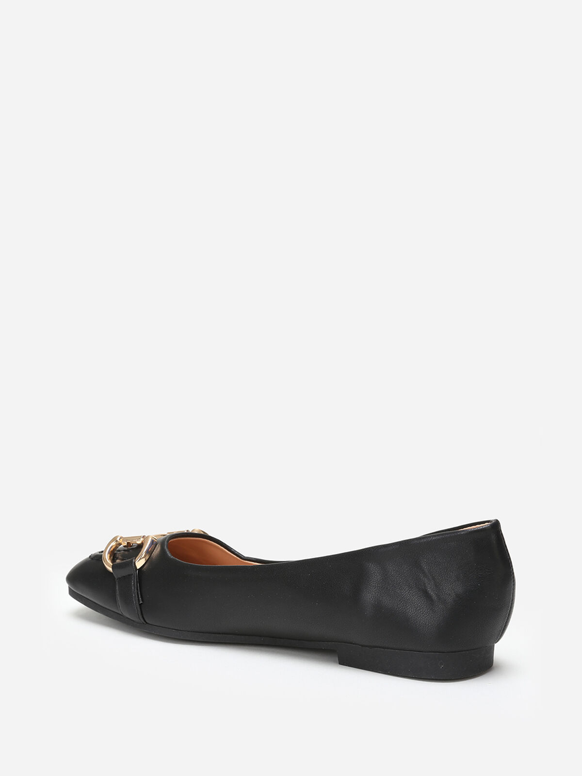 Ballerines à bout carré et mors- Noir