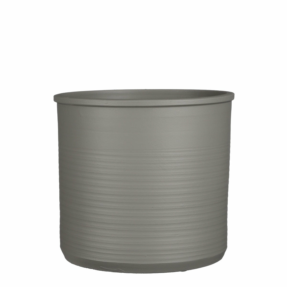 Mica decorations pot de fleur momo - 32x32x29 cm - terre cuite - gris
