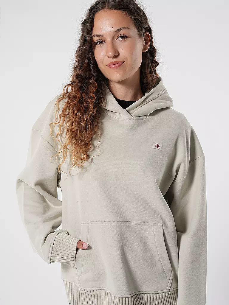CALVIN KLEIN JEANS Kapuzensweater - Hoodie beige