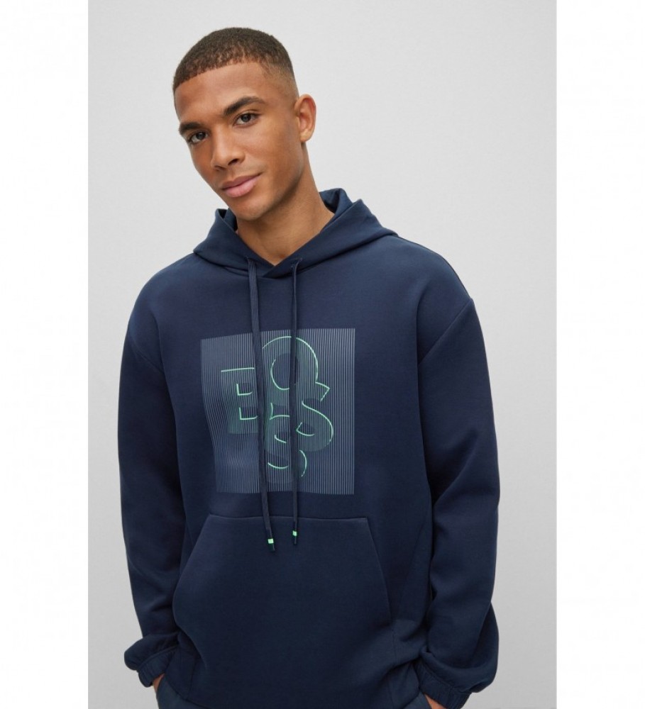 BOSS Sudadera Sooded marino