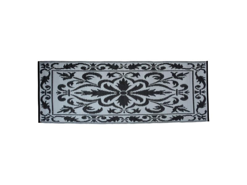 Esschert Design Teppich 70 x 200 cm schwarz/weiss Design-Outdoor-Teppich
