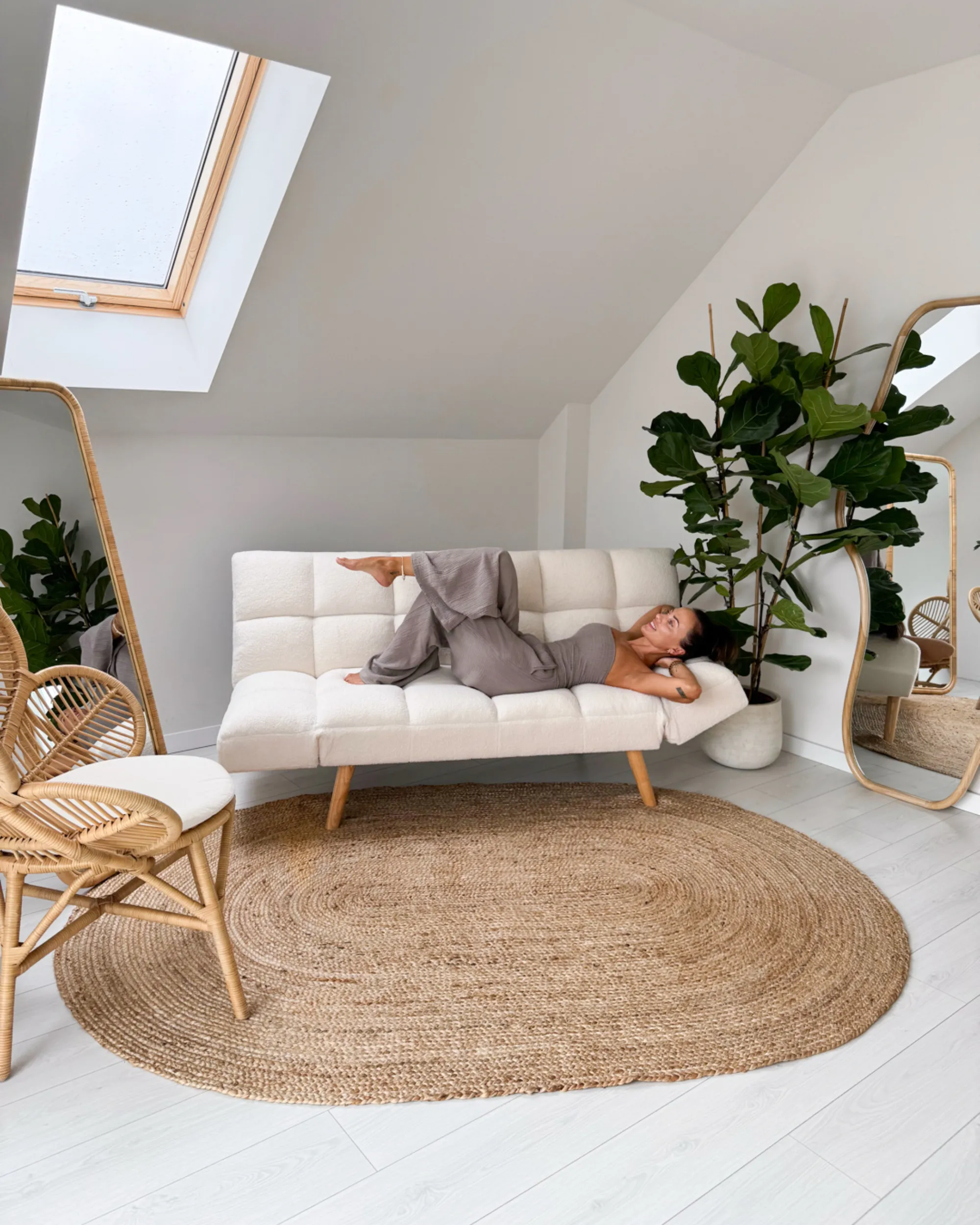 Vloerkleed DEMIRCI Beige 160 x 230 cm Jute