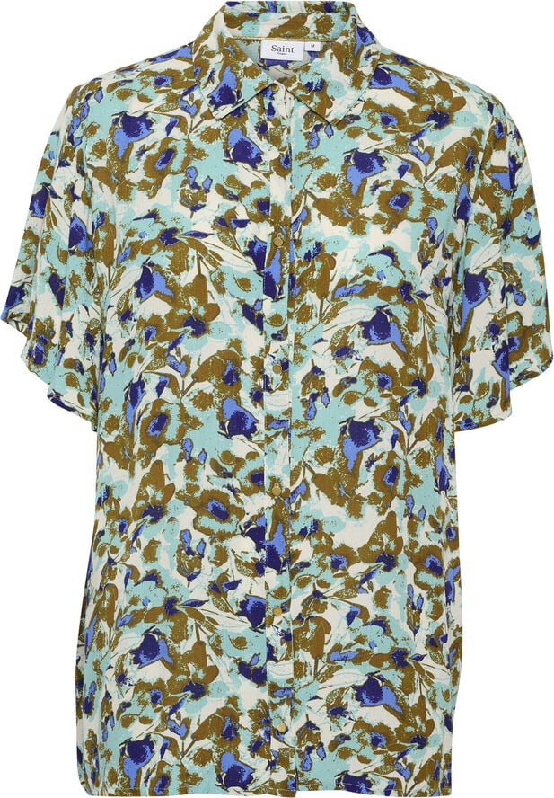 Saint Tropez DidiSZ Shirt Pastel turquoise flower mood