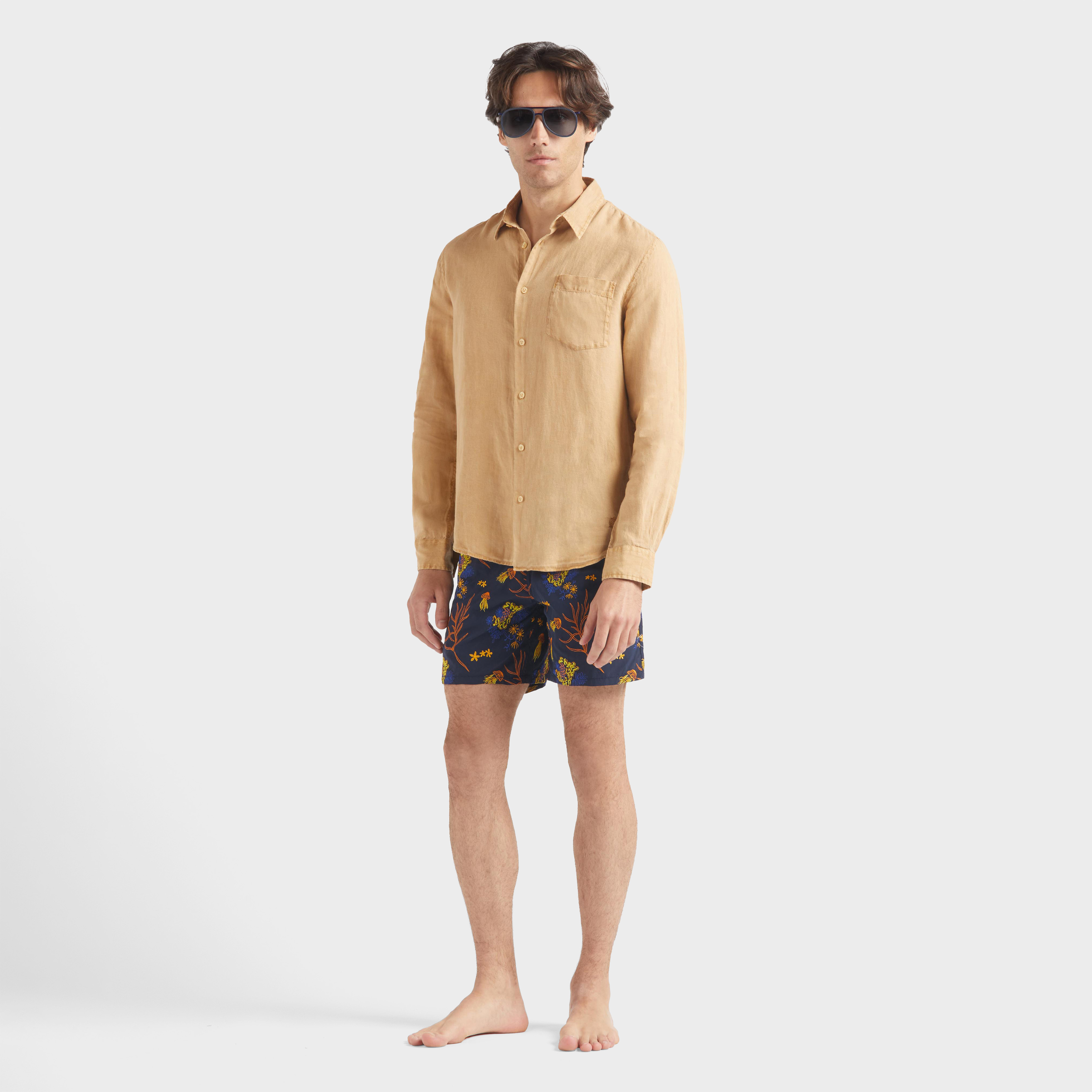 Chemise en lin homme Natural dye