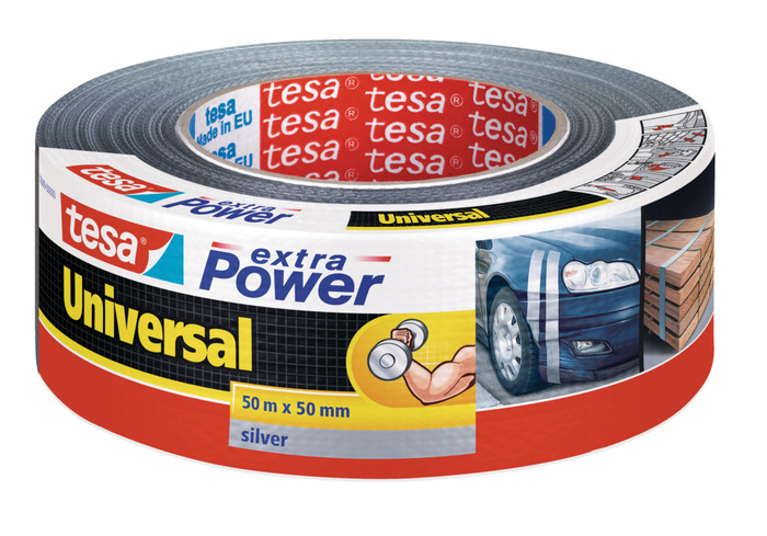 tesa® Universal gaffatape sølv 50 mm x 50 meter