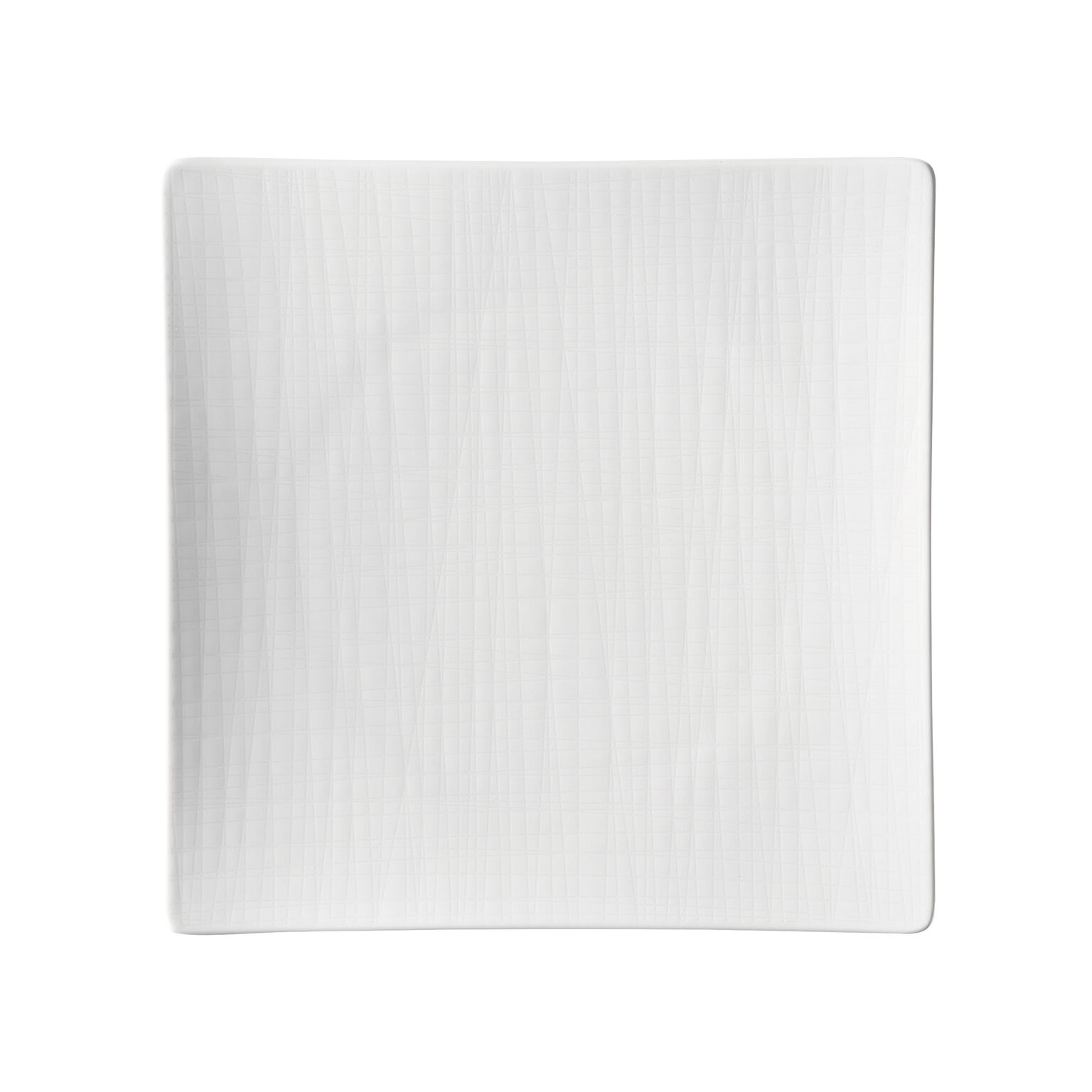 Mesh Weiss Teller 27 cm quadr. flach
