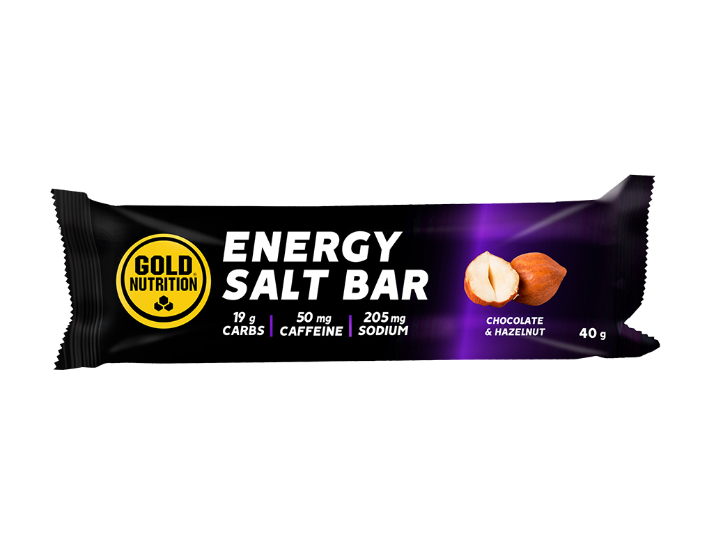BARRA GOLDNUTRITION ENDURANCE SALT BAR CHOCOLATE AVELÃ 40G