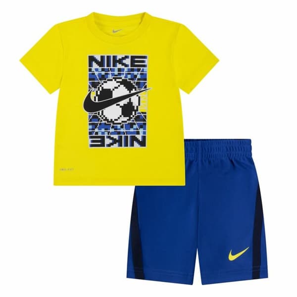 Sportsantrekk for barn Nike Df Icon  Gul Blå Flerfarget 2 Deler - 24 måneder