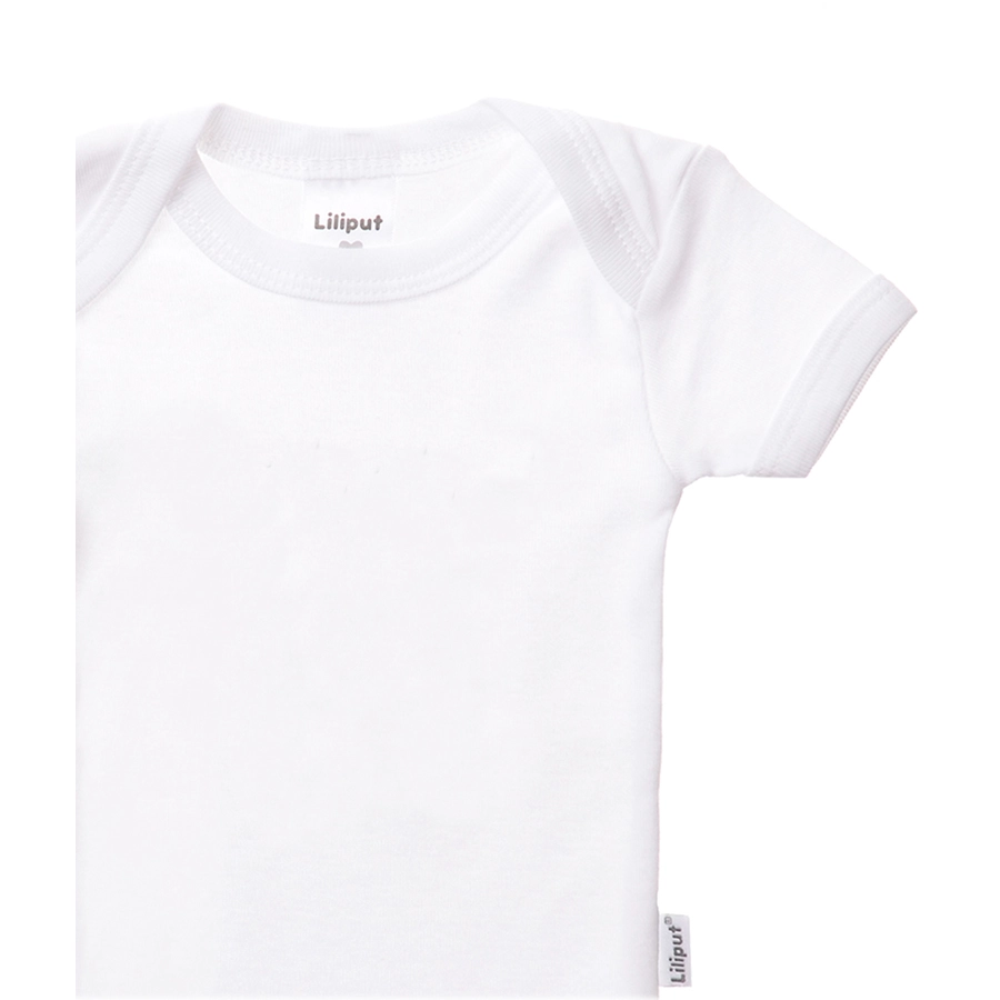 Liliput Kurzarmbody grau-weiss