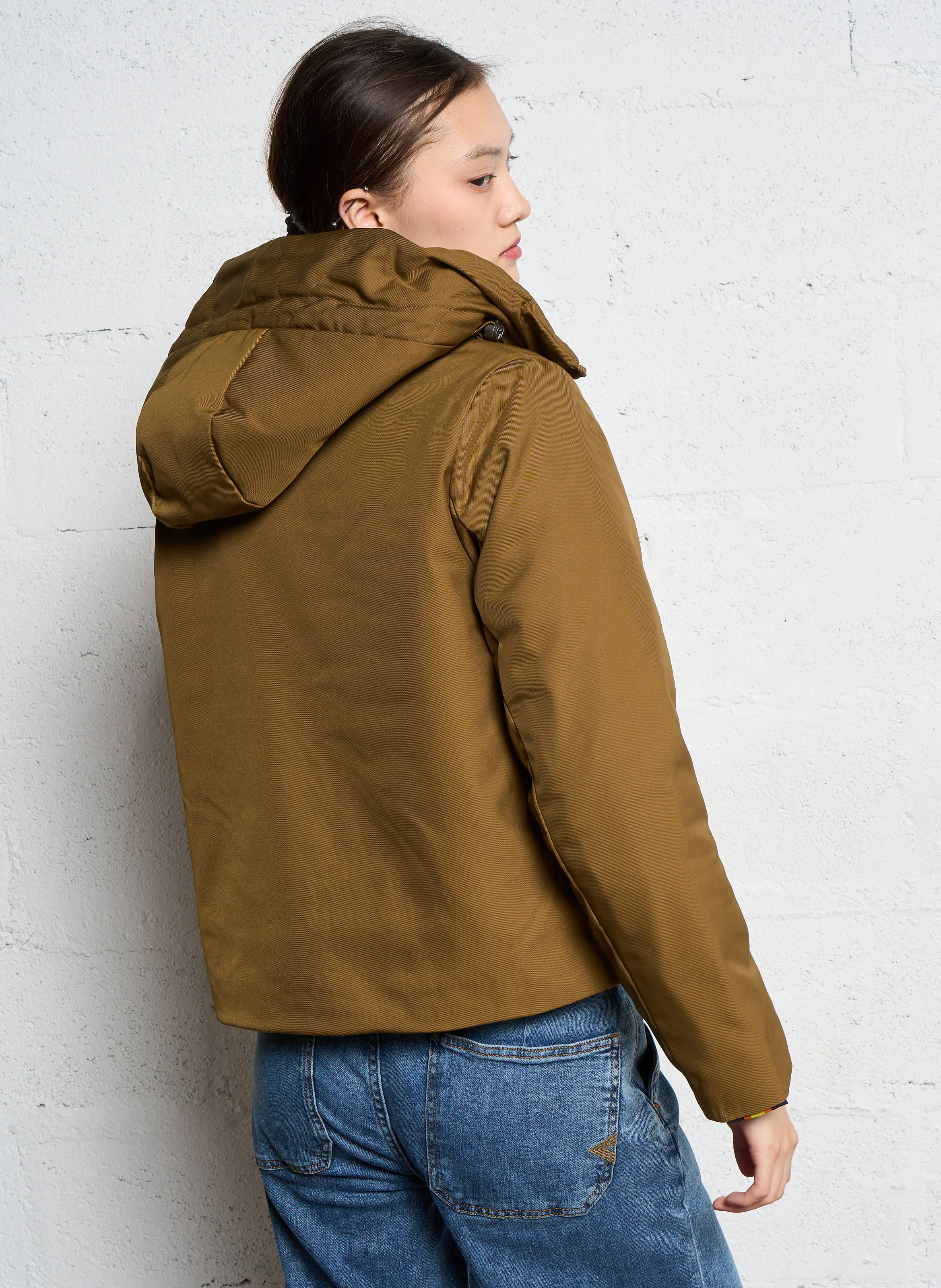 OLGA TWILL FUR - Veste courte effet fourrure | Marron